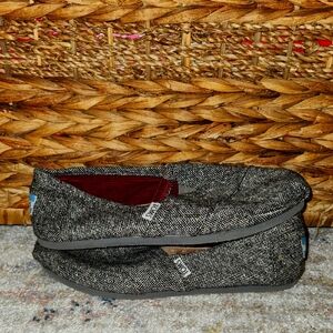 TOMS Gray Slip-On Shoes